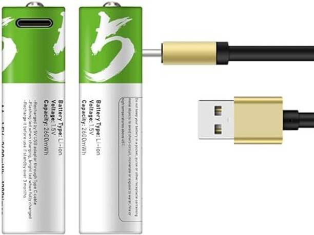 माय बेबी लव ए परफेक्ट केयर AA Rechargeable Lithium-Ion Battery 750mAh with Type-C USB Cable 1.5V Charging बैटरी