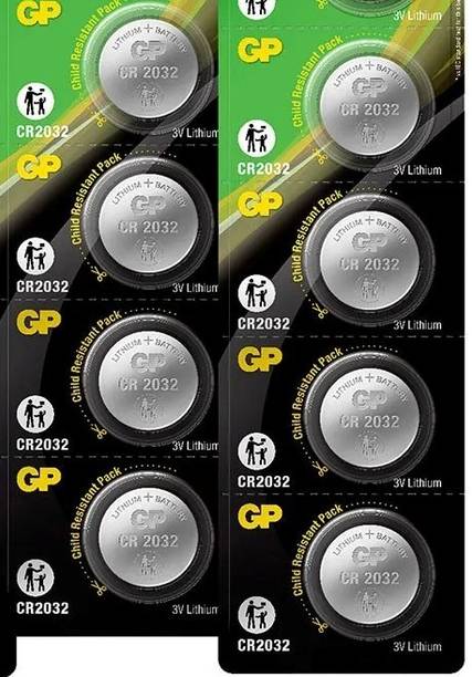 GP Lithium CR2032 Coin Cell for Calculators, Medical Devices , Computer CMOS  Battery