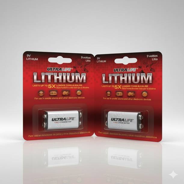 ULTRALIFE U9VLJPXC Lithium , 9V, For Smoke/CO Detector - 1 Piece Retail  Battery