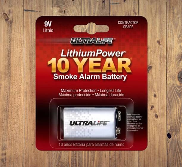 ULTRALIFE 9 Volt Lithium  for Safety Alarms – Smoke & CO Detector  Battery