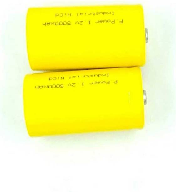 MICROUSB 5000mAh Size-D 1.2V Cell Ni-Cd Rechargeable with Button Top   Battery