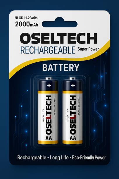 OSELTECH AA Rechargeable  2000mAh Pack of 2 Low Self Discharge  Battery