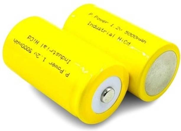 MICROUSB Ni-Cd 5000mAh Size-D 1.2V Cell Rechargeable  with Button Top  Battery