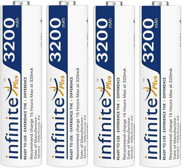 Envie 3200 mAh AA x 4 Ni-MH Infinite Plus High Capacity Rechargeable Ready to Use  Battery