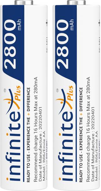 Envie Infinite Plus AA 2800mAh Ni-MH Rechargeable Ready to Use  Pack of 2  Battery