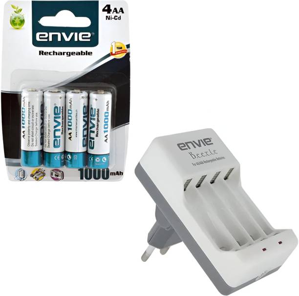 Envie Bettle ECR-20 |Combo With| 4xAA 1000 Ni-CD rechargeable  Battery