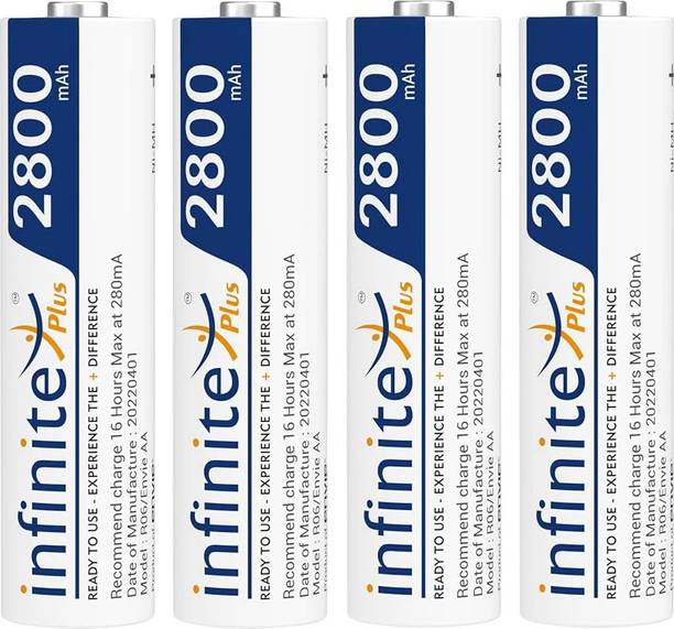 Envie 2800 mAh AA x 4 Infinite Plus High Capacity Ni-MH AA Rechargeable  Battery