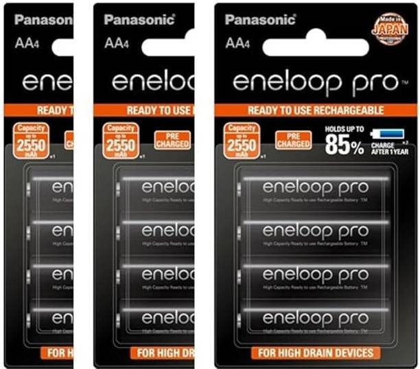 Panasonic Eneloop pro AA Rechargeable , Pack of 12  Battery