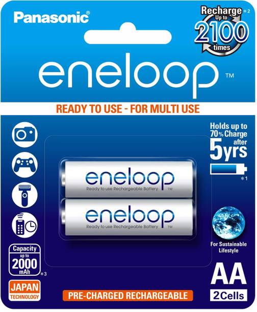 Panasonic Eneloop AA Rechargeable , Pack of 2  Battery