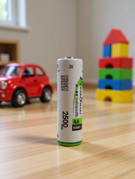 Power Smart PS 2500 mAH x 4 Ready To Use AA Rechargable NiMH Batteries Used For Toys Flash Etc Camera  Charger (White)  Battery