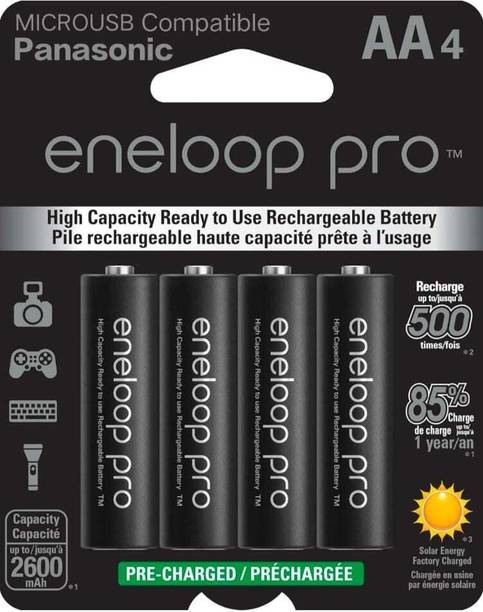 MICROUSB Panasonic Eneloop Pro AA 1.2V AA NiMH AA Rechargeable .  Battery