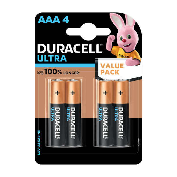 DURACELL Ultra AAA, High-Drain Devices, Digital Camera, Toys, Electric Toothbrush  Battery
