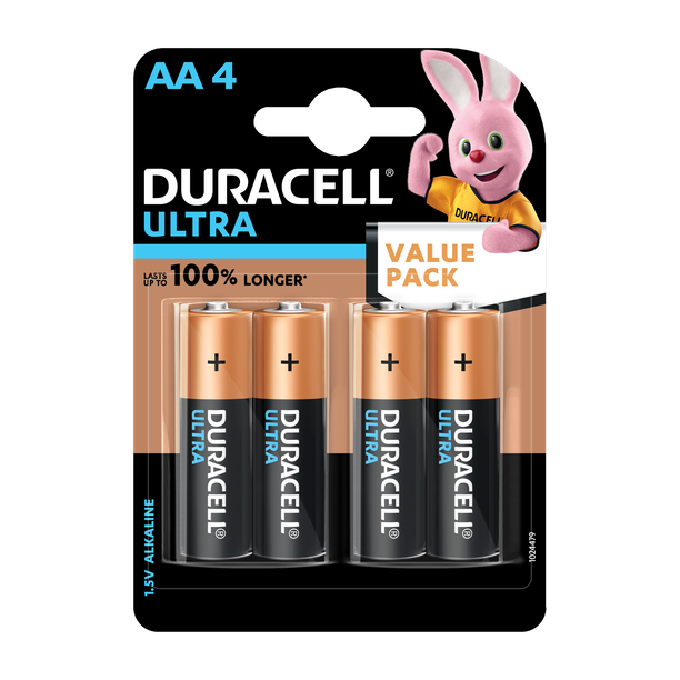 DURACELL Ultra AA, High-Drain Devices, Digital Camera, Toy, Electric Toothbrush  Battery