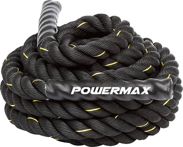 Powermax Fitness RB-9M Gym Battle Rope with Protective Hand Grip Battle Rope