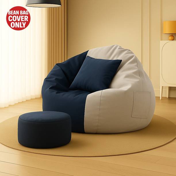 SHIRA 24 4XL Tear Drop Bean Bag Cover  (Without Beans)