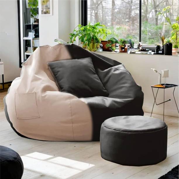 KARUTO 4XL Tear Drop Bean Bag Cover  (Without Beans)