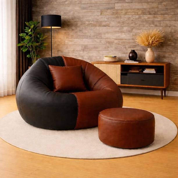 KC FURNISH 4XL Tear Drop Bean Bag Cover  (Without Beans)
