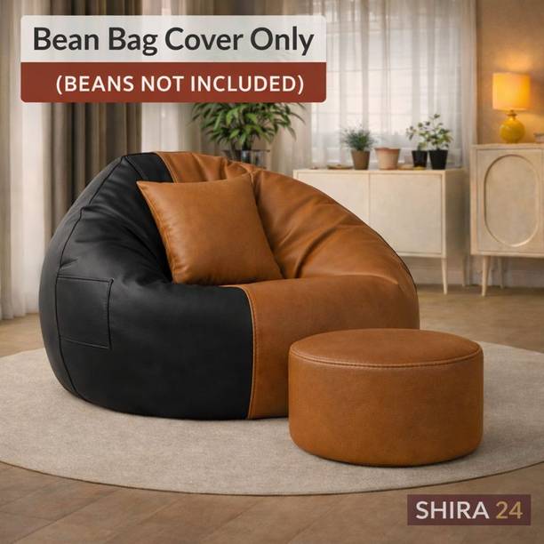 SHIRA 24 4XL Tear Drop Bean Bag Cover  (Without Beans)