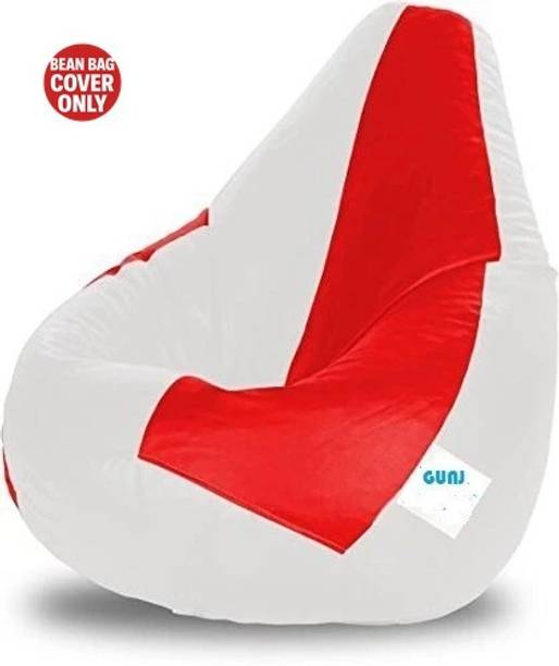 Gunj Large Tear Drop Bean Bag Cover  (Without Beans)
