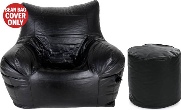 Gunj Jumbo Chair Bean Bag Cover  (Without Beans)