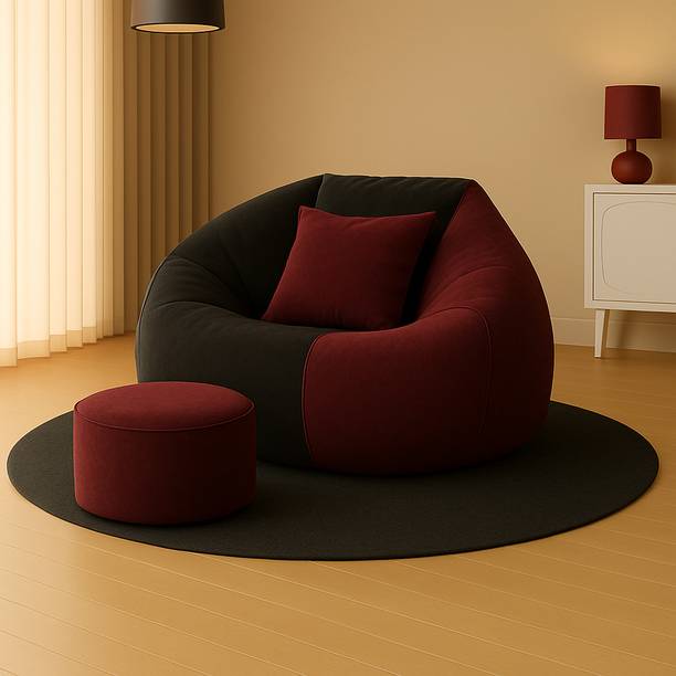 SHIRA 24 4XL Tear Drop Bean Bag Cover  (Without Beans)