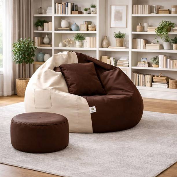KC FURNISH 4XL Tear Drop Bean Bag Cover  (Without Beans)