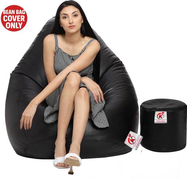 AVVANTO XXXL Tear Drop Bean Bag Cover  (Without Beans)