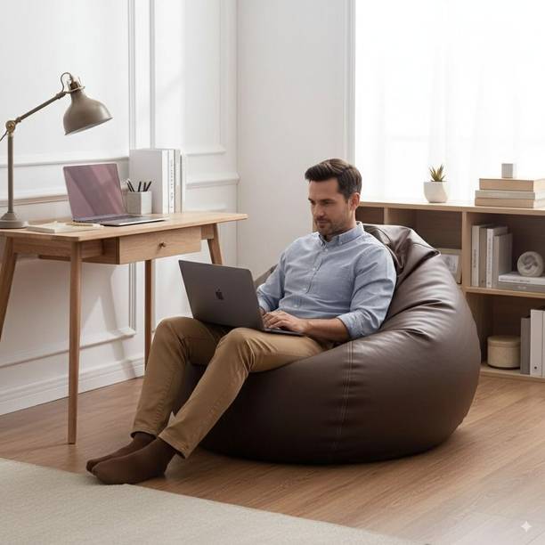 TUSA LIFESTYLE 5XL Tear Drop Bean Bag Cover  (Without Beans)