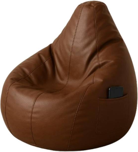 AV CART XXXL 3XL Brown Bean Bag Filled with Beans Bean Bag Sofa  With Bean Filling