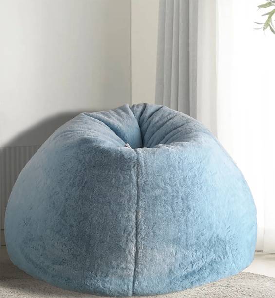 mollismoons XXXL Luxury Fur bean bag with filling Bean Bag Sofa  With Bean Filling