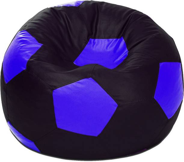TXOR XXXL Premium Leatherette Football Bean Bag Sofa  With Bean Filling