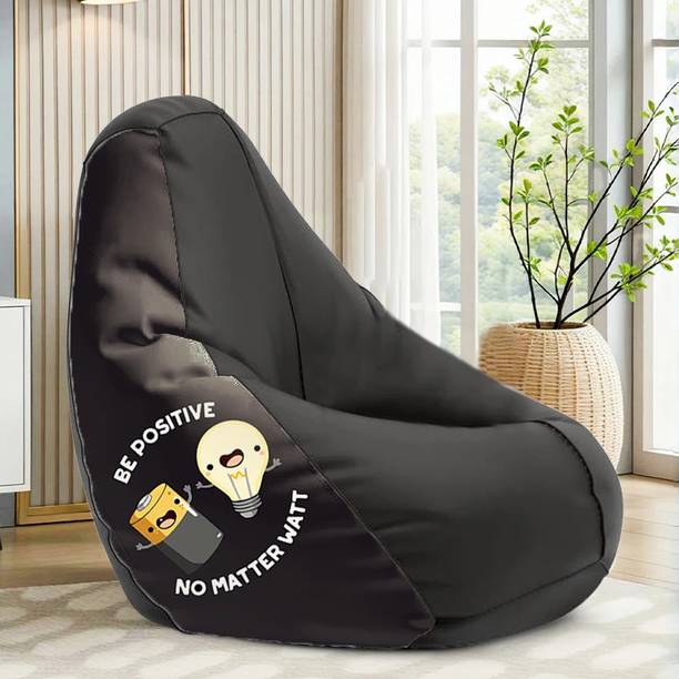 STAR XXXL Be Positivity Printed Bean Bag Filled With Beans Teardrop Bean Bag  With Bean Filling