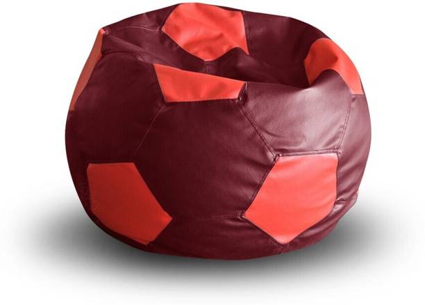 TXOR XXL Premium Leatherette Football Bean Bag Sofa  With Bean Filling