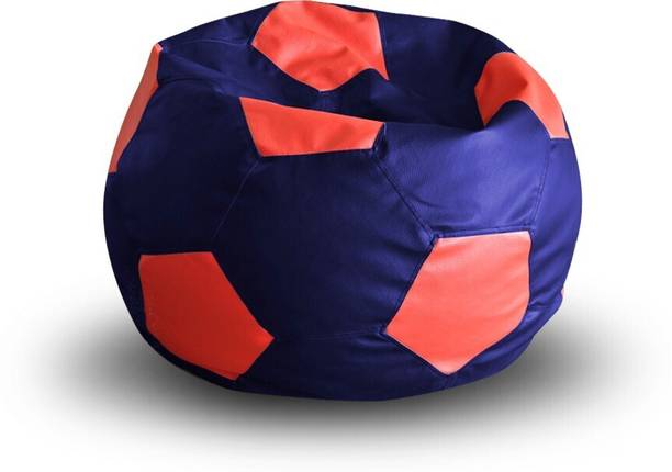 TXOR XXL Premium Leatherette Football Bean Bag Sofa  With Bean Filling