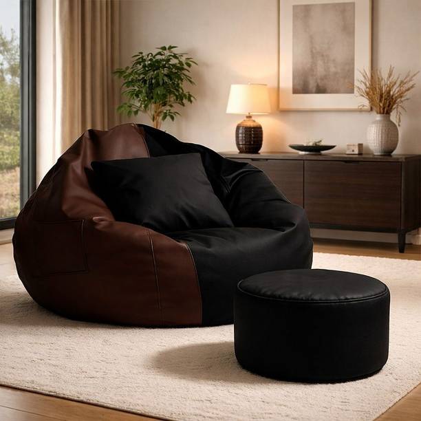 KC FURNISH 4XL Tear Drop Bean Bag Cover  (Without Beans)