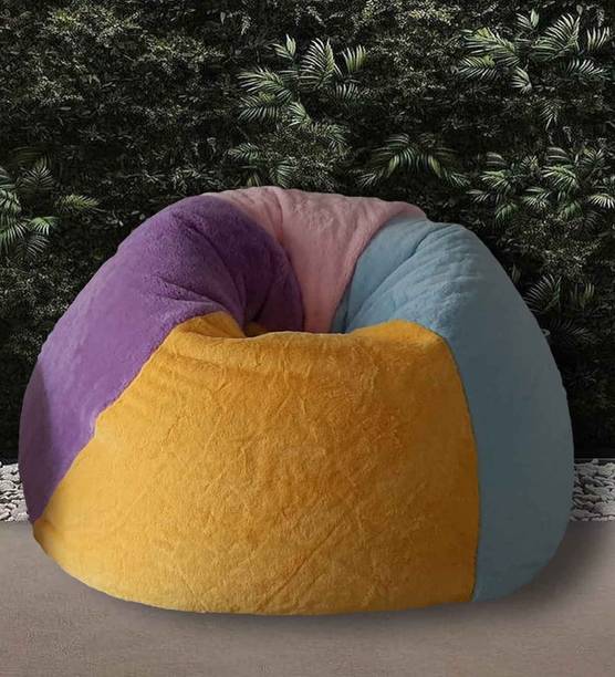 mollismoons XXXL beanbagfur Teardrop Bean Bag  With Bean Filling