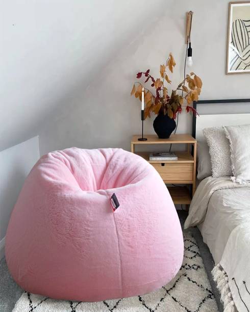 mollismoons XXXL beanbagfur Teardrop Bean Bag  With Bean Filling