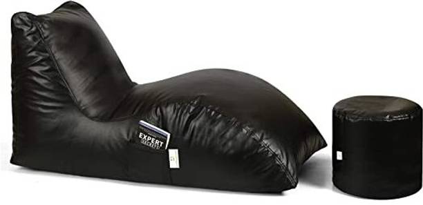 GIGLICK Jumbo Filled With Beans Bean Bag Lounger Bean Bag Chair  With Bean Filling