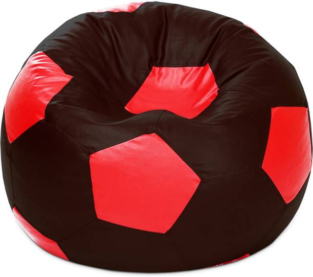 TXOR XXXL Premium Leatherette Football Bean Bag Sofa  With Bean Filling