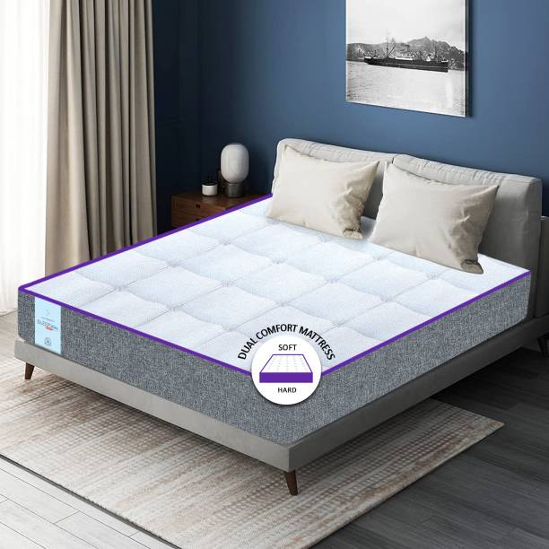 SLEEP SPA Dual Comfort - Hard & Soft- with Comfort Cubes and Rebotech Tech. 8 inch Double High Resilience (HR) Foam Mattress