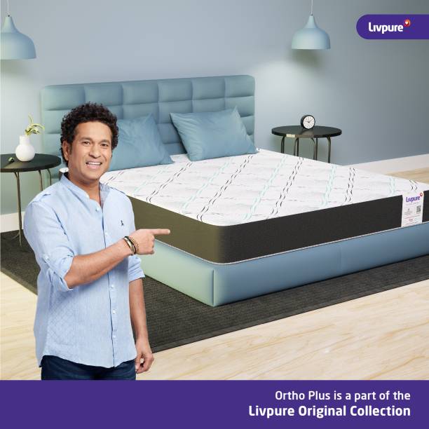 Livpure Smart Ortho-Plus with curved foam 6 inch Double Memory Foam Mattress