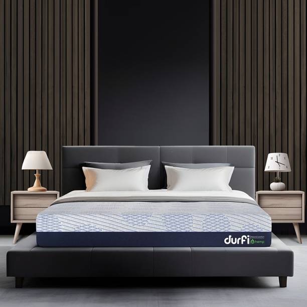 Durfi Organic Hempseed Oil Memory Foam 10 inch Single High Resilience (HR) Foam Mattress