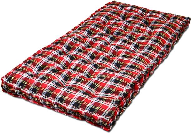 Greatwell Red Multi Check 5 inch Double Cotton Mattress