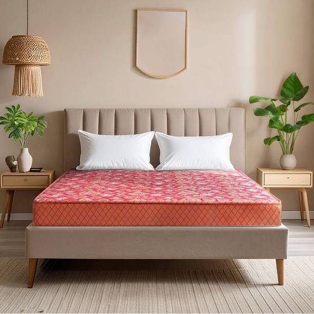 KURLON Natural Rubberized Coir, Medium Firm, Natural Cooling, PU Foam Quilting Top 4 inch Queen Coir Mattress