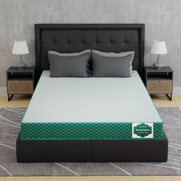 SleepyHug AirCell Series Dual Ortho Reversible Orthopedic 2-layer Honeycomb Grid Foam 4 inch Queen High Resilience (HR) Foam Mattress