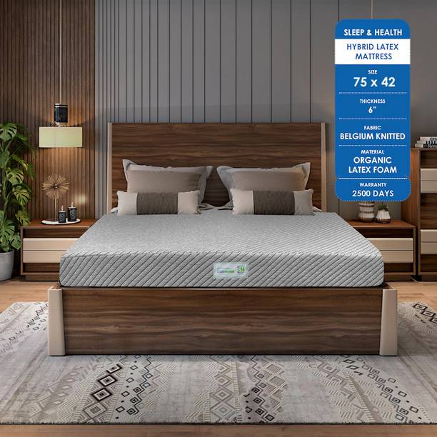 sleepandhealth SHCMTLTX67542 6 inch Double Latex Foam Mattress