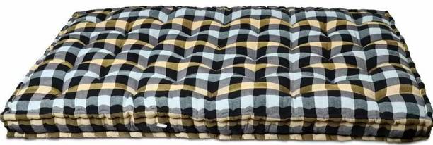 RAJASTHAN HANDLOOM Soft Cotton Multicolour 6X4ft Mattress / Gadda 5 inch Double Cotton Mattress