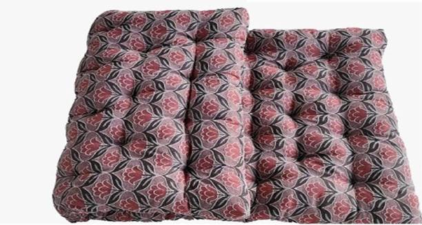 IMSmartMart Cotton Box Quilt Mattress (Maroon Embroidery Design, Star) (3 x 6 King Bed) 4 inch Single Cotton Mattress