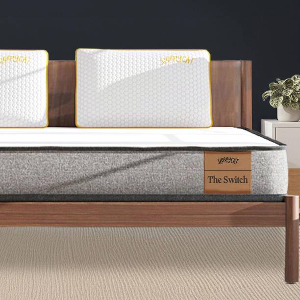 SleepyCat Switch Dual Ortho Mattress - Premium Quilted Fabric with Pain Relief Technology 6 inch Double High Density (HD) Foam Mattress