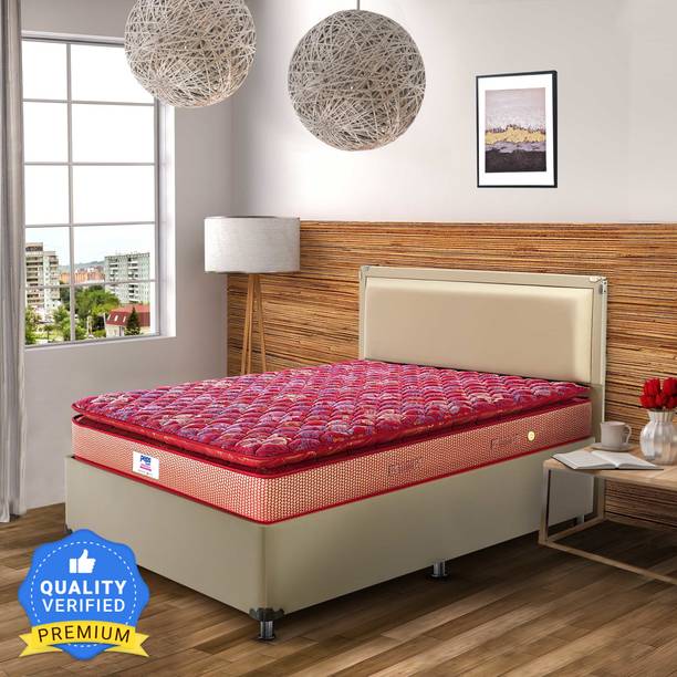 PEPS Springkoil Pillow Top Maroon 6 inch Queen Bonnell Spring Mattress